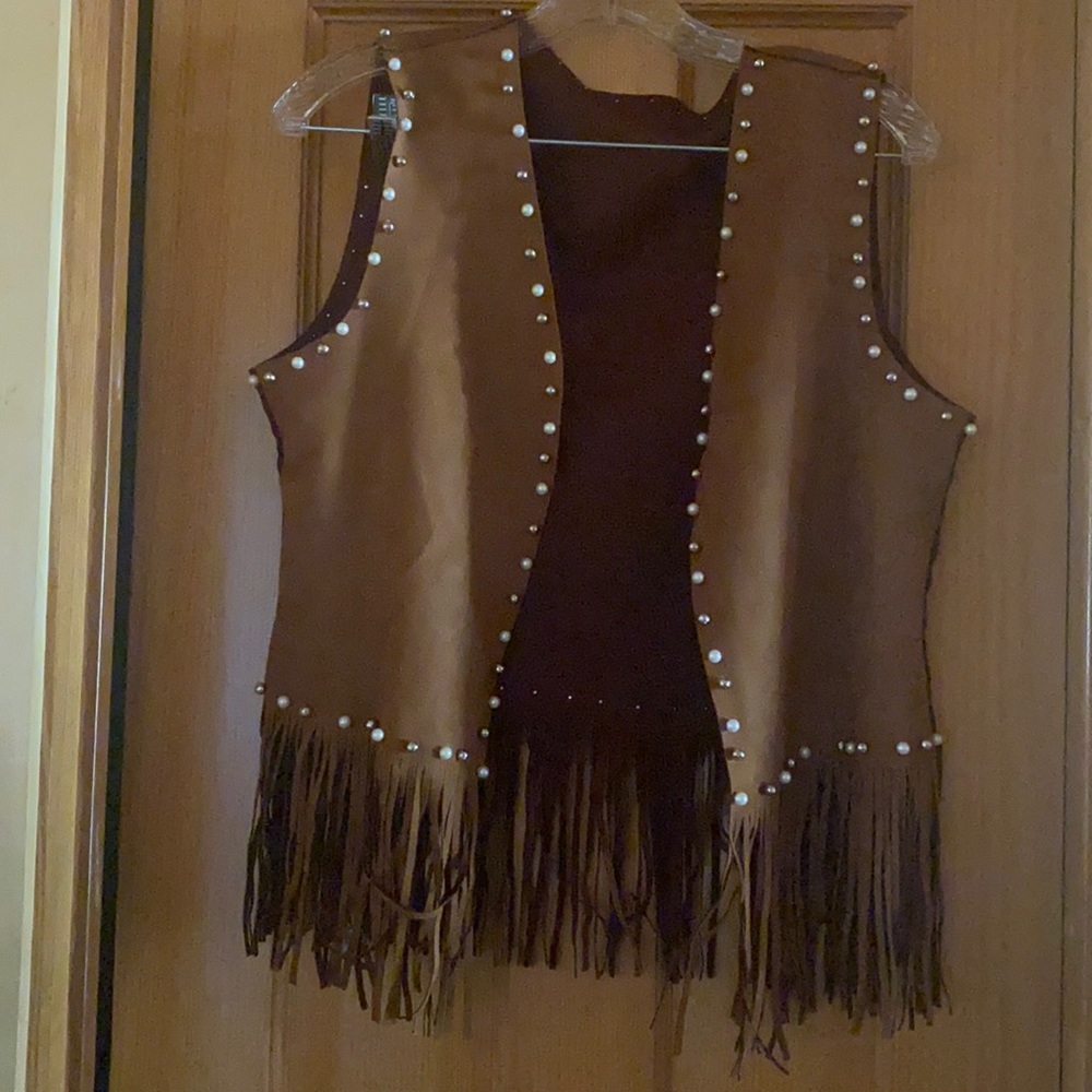 Western fringe vest